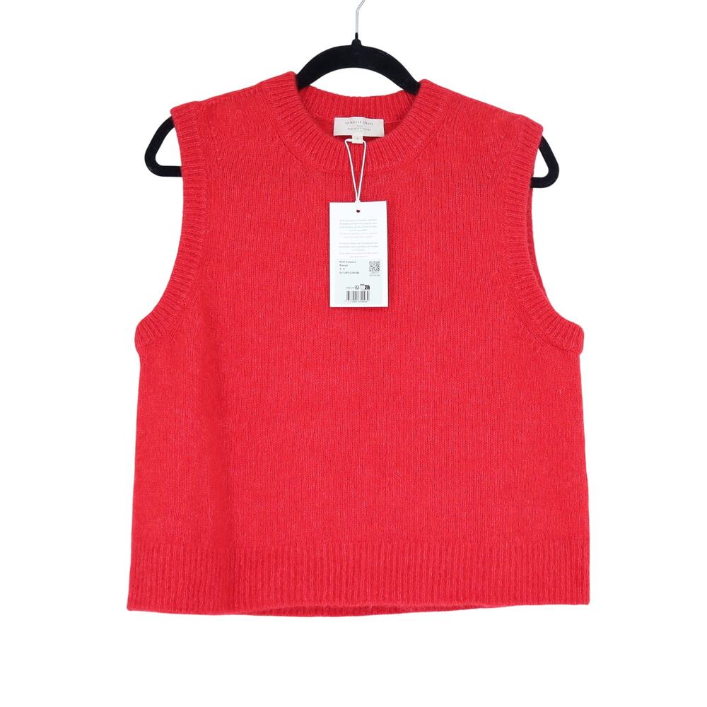 SEZANE Samuel Jumper Vest Red NWT Pullover Sleeveless Sweater Women's S